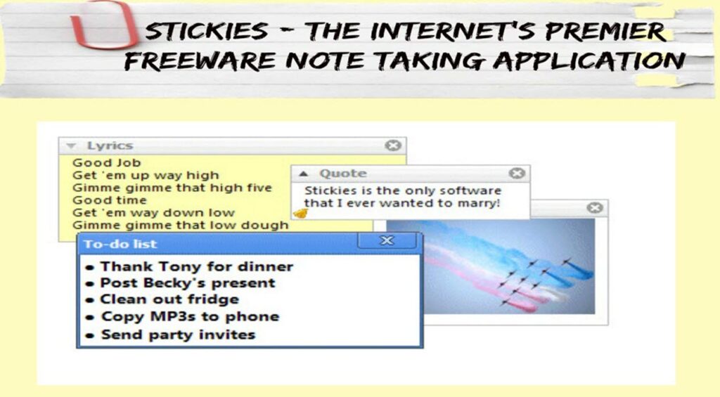 Stickies - The Internet's Premier Freeware Note Taking Application - Sassy Townhouse Living