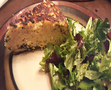Spaghetti Pie With Spinach Onions And Cheese - Sassy Townhouse Living