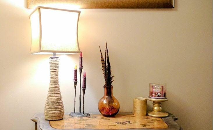 Make Your Own Pier One Rope Lamp Knock Off