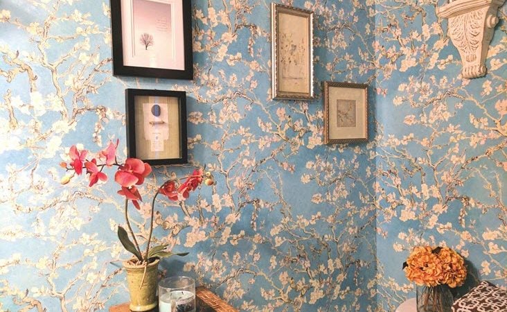 You Will Love This Gorgeous Bathroom Wallpaper Transformation