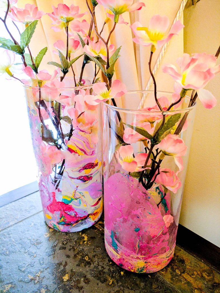How To Create Stunning Marble Dipped Vases With Nail Polish