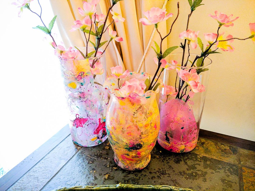 How To Create Stunning Marble Dipped Vases With Nail Polish