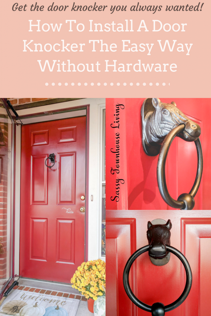 How To Install A Door Knocker The Easy Way Without Hardware