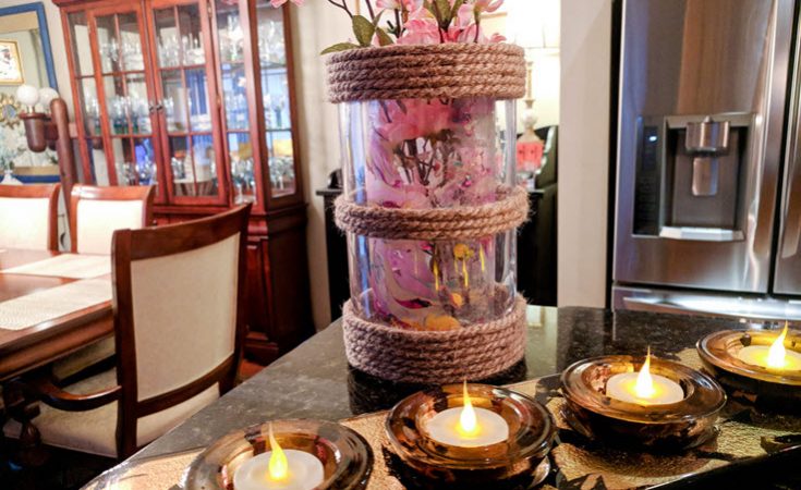 twine table vase