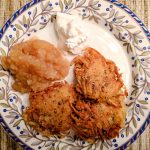 Homemade Applesauce With Potato Latkes