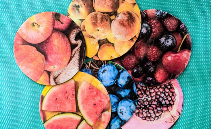 upcycle Olive Garden coasters