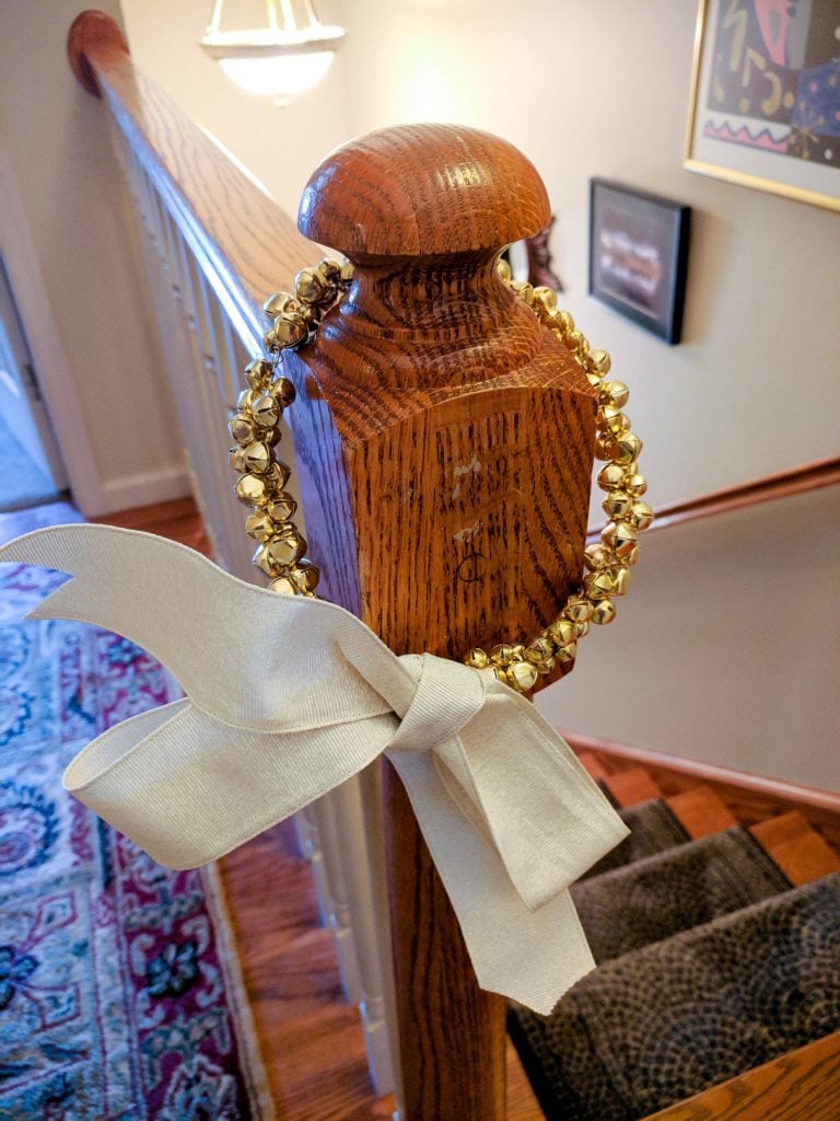 Jingle Bells Christmas Wreath Door Knob Hanger Sassy Townhouse Living