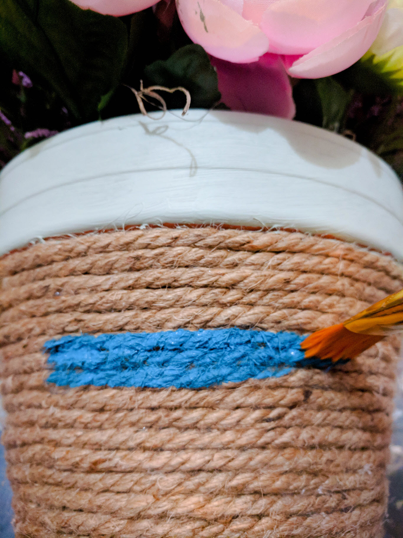 Make A Colorful Jute Wrapped Flower Pot - Easy & Beautiful!