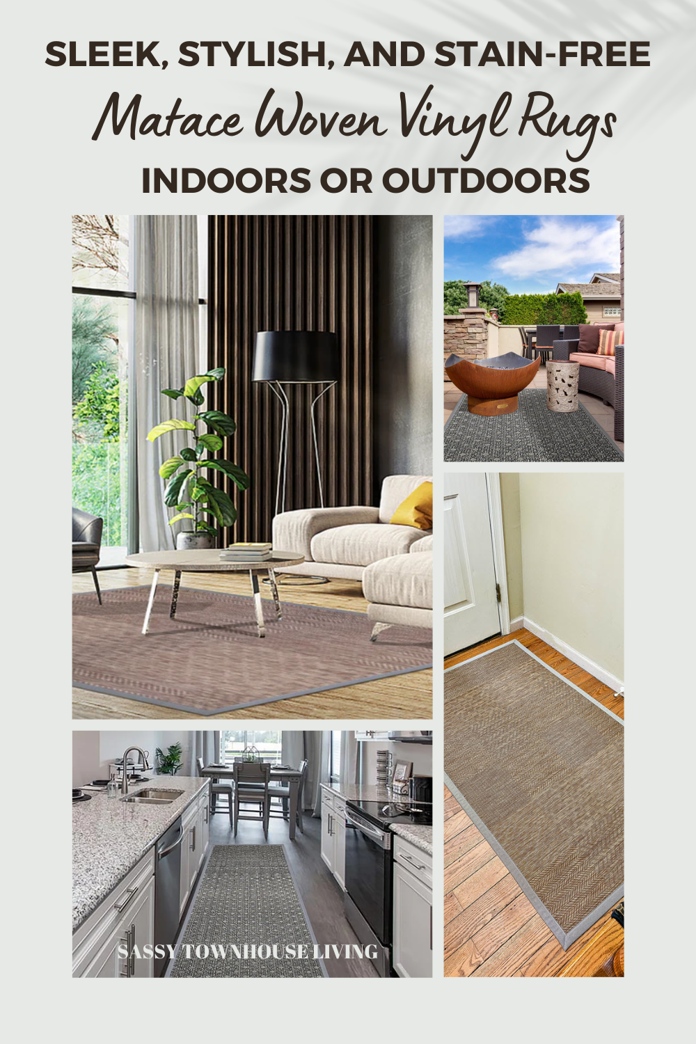 Sleek, Stylish, and StainFree Matace Woven Vinyl Rugs