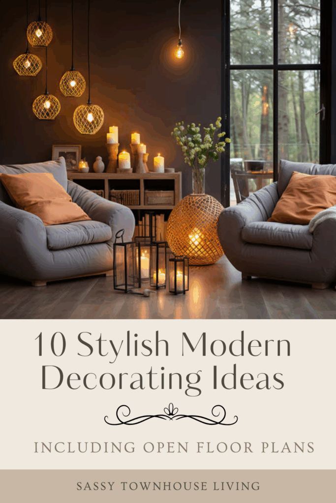 10 Stylish Modern Decorating Ideas Including Open Floor Plans - Sassy Townhouse Living