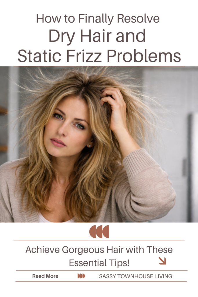 How to Finally Resolve Dry Hair and Static Frizz Problems - Sassy Townhouse Living.