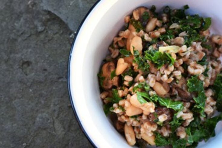 Farro with White Beans & Kale