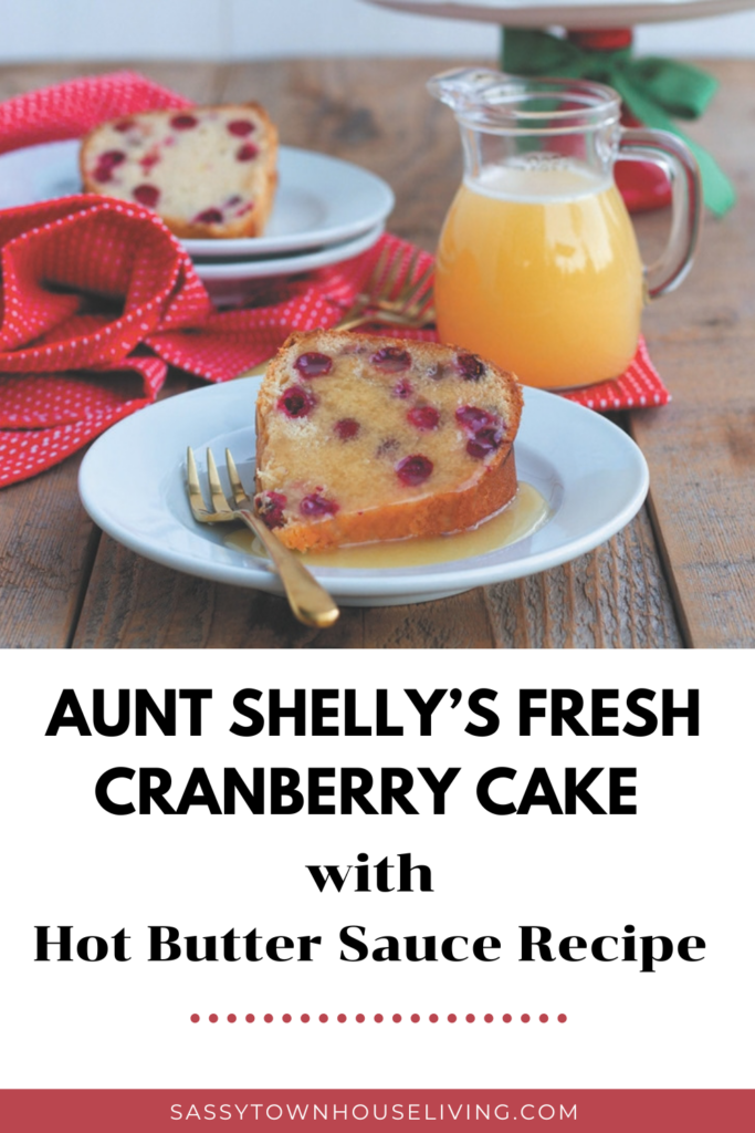 Aunt Shelly’s Fresh Cranberry Cake with Hot Butter Sauce Recipe - Sassy Townhouse Living